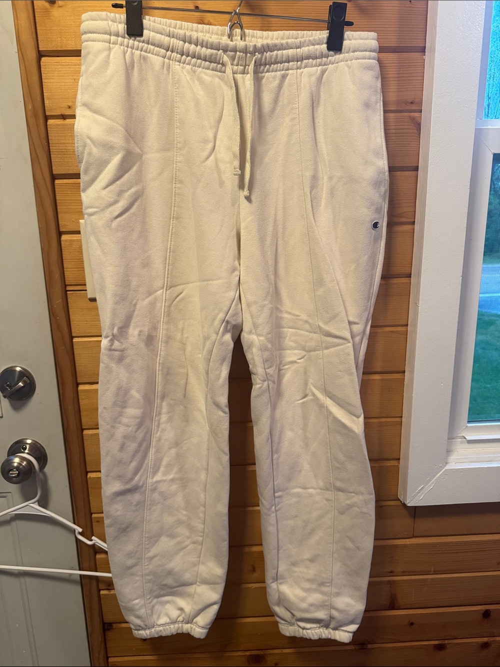 Champion Cream Fleece Jogger Pants